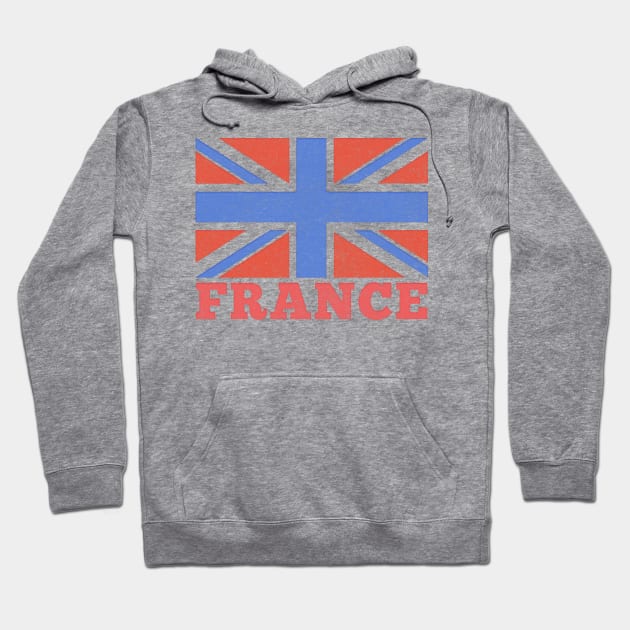 France / Union Jack Parody Design Hoodie by DankFutura